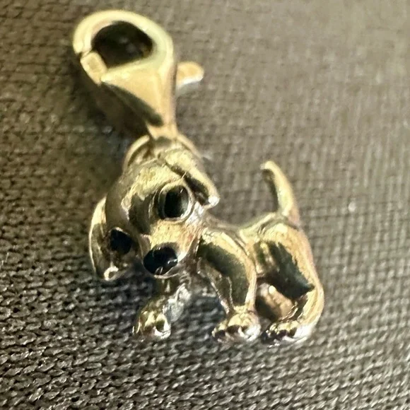 S925 Stamped Puppy Dog Charm | TS Mark | Lobster Clasp | 1.79g - Picture 2 of 11